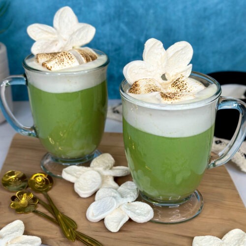 toasted marshmallow matcha latte