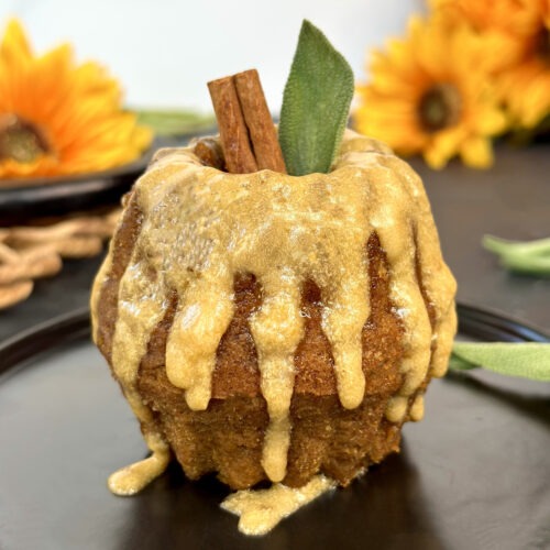 Picture of a mini maple pumpkin cake