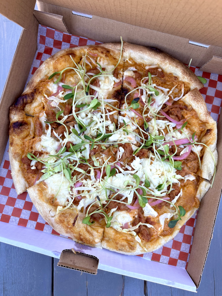 Vegan Food in Edmonton  - die pie tropical porq pizza