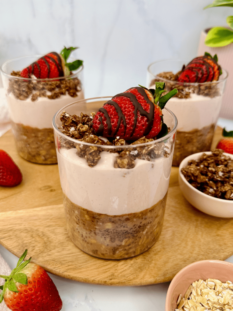 3 jars of Chocolate Strawberry Oats