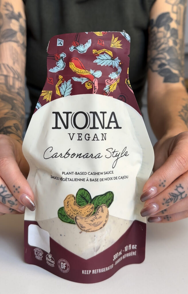 nona vegan carbonara style pasta sauce