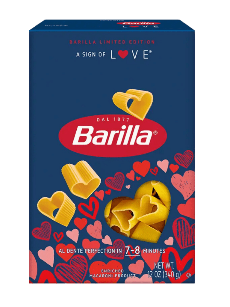 Barilla Heart-Shaped Pasta Box